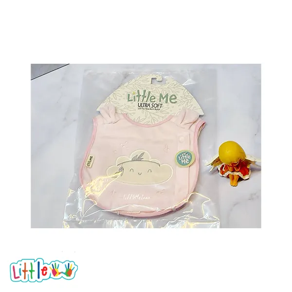 پیش بند گلدوزی همراه بند پستانک littlem طرح ابر