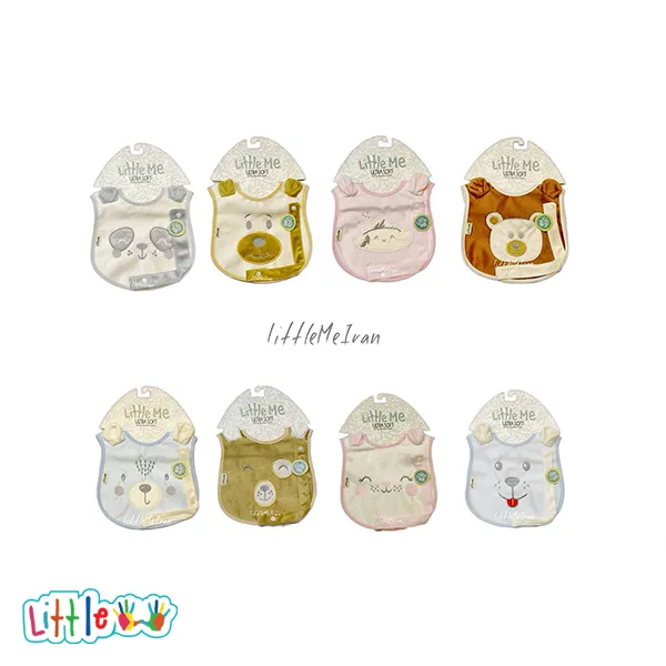 پیش بند گلدوزی همراه بند پستانک littlem طرح ابر