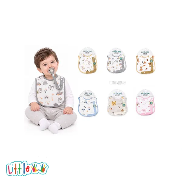 پیش بند همراه بند پستانک littleme طرح جنگل